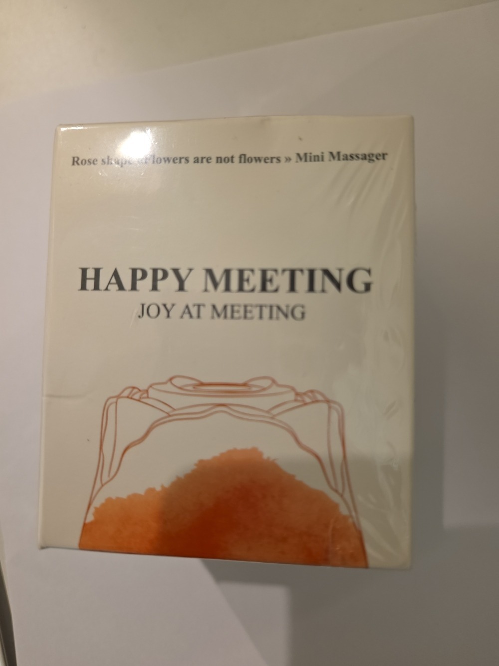 HAPPY MEETING Joy At Meeting Mini Massager - Cream & Orange